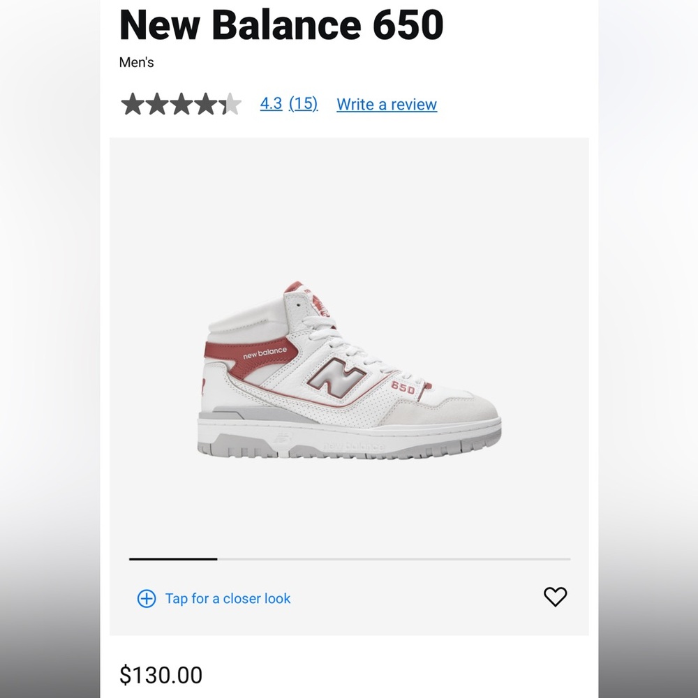 New Balance 650: RED & GRAY